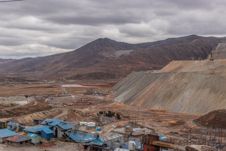 Morococha silver mine in Peruの写真素材