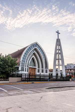 Immaculate Conception Cathedral in Pucallpa, Peruの写真素材