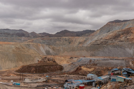 Morococha silver mine in Peruの写真素材