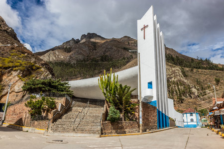 El Senor de Muruhuay sanctuary in Acobamba village near Tarma town, Peruの写真素材