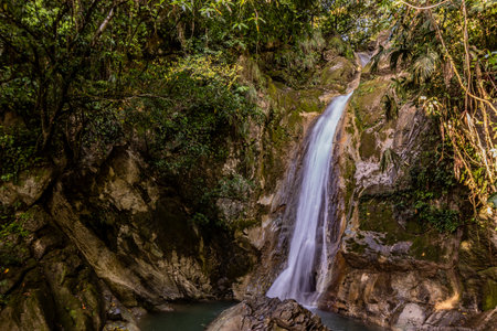 Catarata Santa Carmen waterfall near Tingo Maria, Peruの写真素材