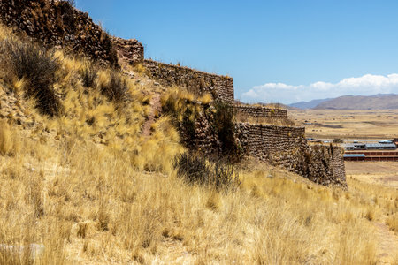Terraces of Pukara Archaeological Complex, Peruの写真素材
