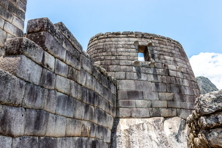 Sun temple at Machu Picchu citadel, Peru