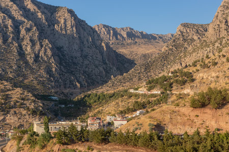 Mountains above Amedi (Amadiye) town, Kurdistan Region of Iraqの写真素材