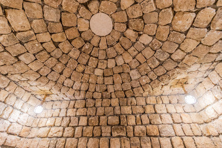 LALISH, IRAQ - SEPTEMBER 30, 2022: Dome of a shrine in Lalish temple complex, Kurdistan Region of...