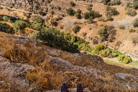 View into Rawandiz (also Rawanduz) canyon in Kurdistan Region of Iraqの写真素材