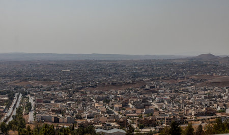 Aerial view of Koy Sanjaq town, Kurdistan Region of Iraq