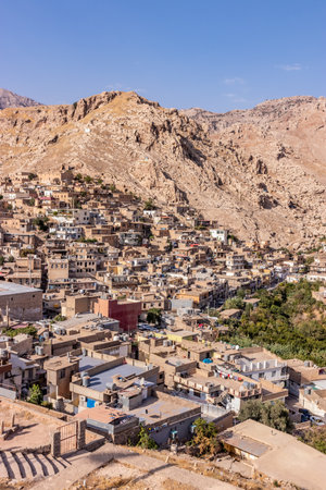 View of Akre town, Kurdistan Region of Iraqの写真素材