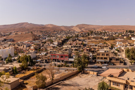 Aerial view of Koy Sanjaq town, Kurdistan Region of Iraq