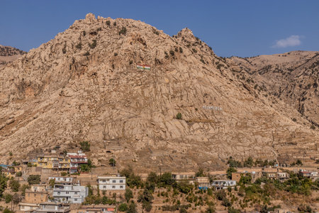 Mountains above Akre town, Kurdistan Region of Iraqの写真素材