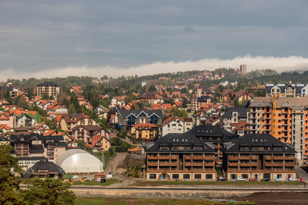 View of Zlatibor town, Serbiaの写真素材