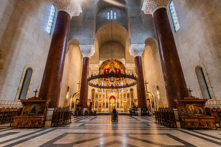 BELGRADE, SERBIA - OCTOBER 8, 2021: Serbian Orthodox Church of St. Mark in Belgrade, Serbia.のeditorial素材