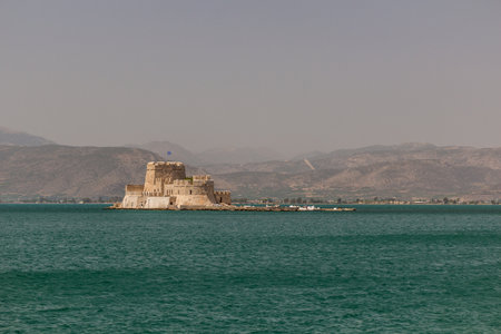 Bourtzi castle near Nafplio, Greeceの写真素材
