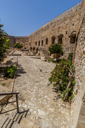 Chlemoutsi (Clermont) medieval castle on Peloponnese peninsula, Greeceの写真素材