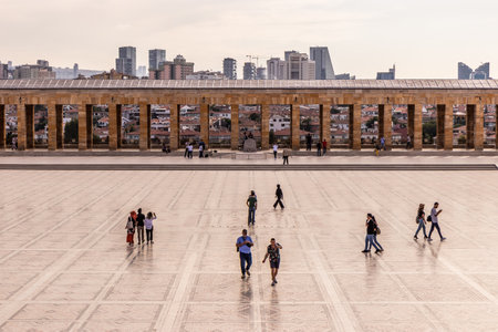 ANKARA, TURKEY - SEPTEMBER 20, 2022: Mausoleum complex of Mustafa Kemal Ataturk (Anitkabir) in Ankara, Turkeyのeditorial素材