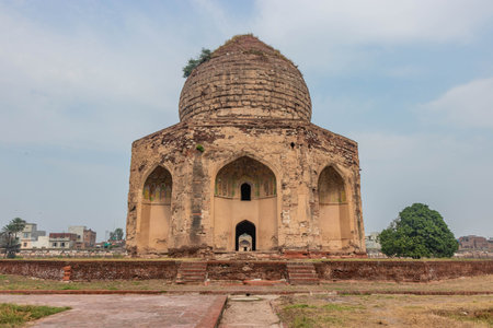 Asif Khan tomb in Lahore, Pakistanの写真素材