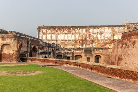 Shah Burj Darwaza and Postern Gate in the Lahore Fort, Pakistanの写真素材