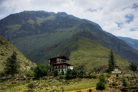 Bhutan Village Viewの写真素材