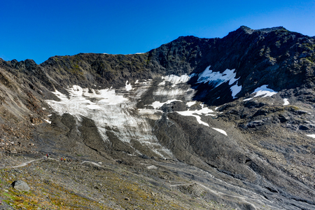 View towards and from Mount Alyeska in Alaska United States of Aの写真素材