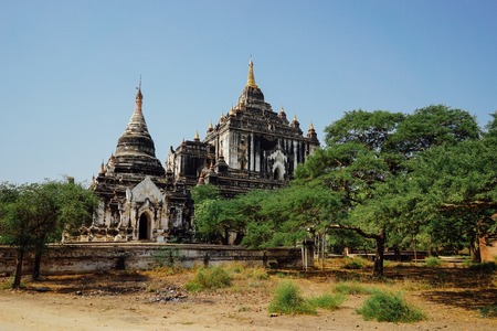 Thatbinnyu Temple Pagoda in Bagan Myanmbar Burmaの写真素材