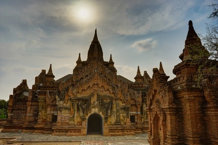 View over Pagoda Field in Bagan Myanmarの写真素材