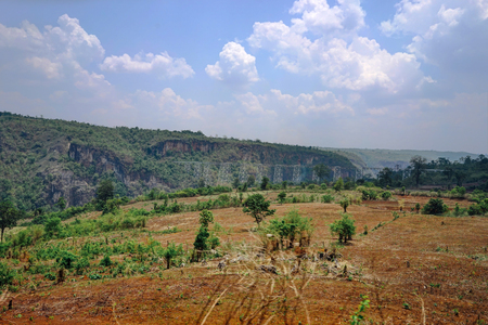The GOKTEIK VIADUCT  north of Pyin U Lwin on route to Hsipaw - Photo taken in Myanmar Burma - Southeast Asia.の写真素材
