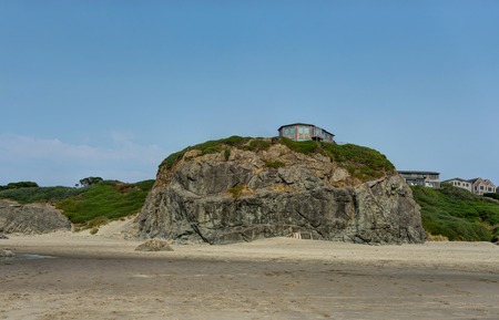 Coast Scene with Rocks and Nature in Oregon United States of Americaの写真素材