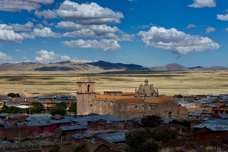 View over Small Town Village Peru