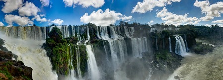 Panorama Iguazu Waterfalls Jungle Argentina Brazilの写真素材