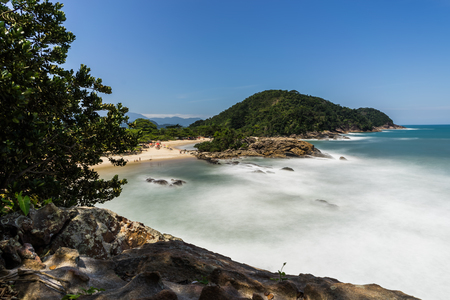 Long Exposure Beach Pedra da Praia do Meio Trindade, Paraty Rioの写真素材
