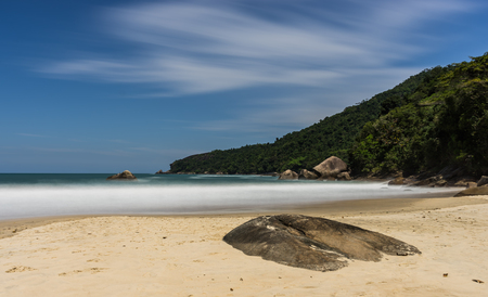Long Exposure Beach Pedra da Praia do Meio Trindade, Paraty Rioの写真素材