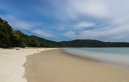 Long Exposure Lopes Mendes Beach in Ilha Grande south of Rio deの写真素材