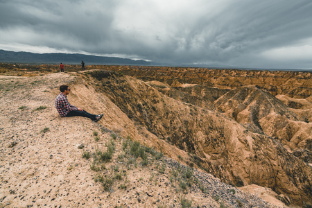 Zhabyr Canyon Yellow canyon in National park Charyn, Kazakhstanの写真素材