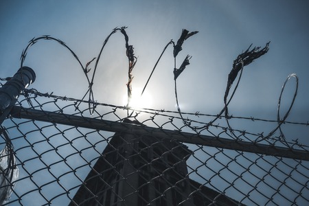 Detroit, Michigan, United States - October 2018: A view of the old Michigan Central Station building in Detroit which served as a major railway depot from 1914 - 1988.のeditorial素材