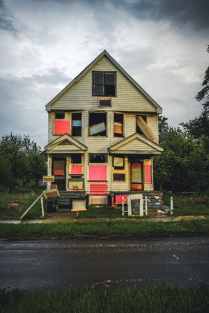 DETROIT, USA - March 07, 2019: The Heidelberg Project in Detroit, Michigan, USA.The Heidelberg Project is an outdoor art project in Detroit, Michigan which found by Tyree Guyton in 1986.のeditorial素材