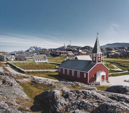 Nuuk Church Cathedral Annaassisitta Oqaluffia, church of our Saviour in Historical center of Nuuk....