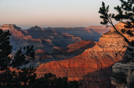 Scenic View of the Grand Canyon, Arizona from the South Rim at Mather Point.の写真素材