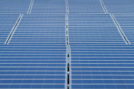 Many Solar Panels on a hill on Madeira Island, Portugal
