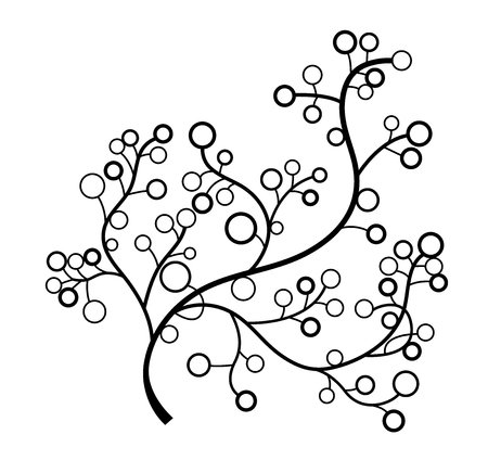 circle tree vector designのイラスト素材