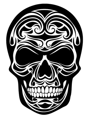 Tribal Skull Tattoo Designのイラスト素材