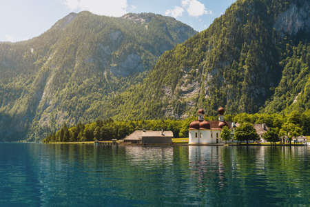 A Beautiful Landscape in Bavaria, Germany called Koenigsseeの写真素材