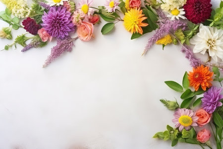 flower arrangement mockup over a layflatの素材