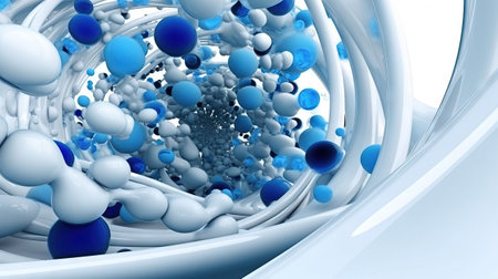 mondern 16:9 abstract shapes texture on white and blue. wallpaperの素材