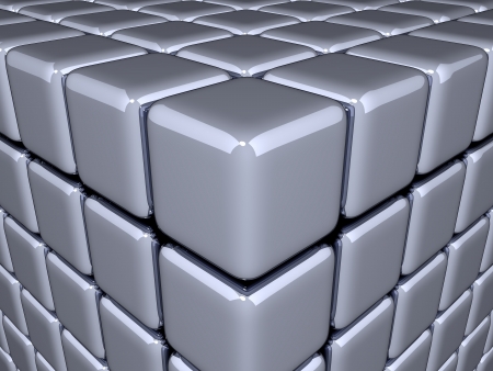 3D Cubes - Optical Illusion の写真素材