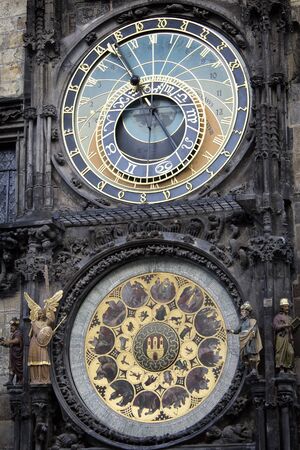 Close-up of the Astronomical Clock in Prague