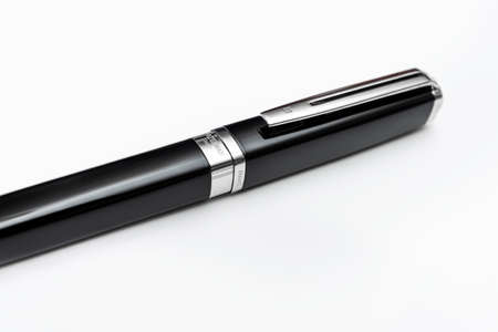Quebec, Canada - Jauary 6th, 2017: Close-up of a Waterman pen on an isolated background.のeditorial素材