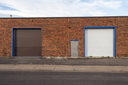 Generic loading dock of a small business building exteriorの写真素材