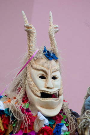 chinese traditional mask at the chinese lunar new year festival.の写真素材