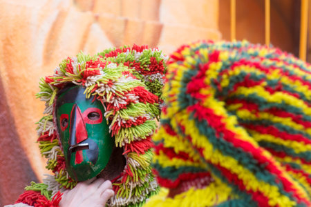 Carnival mask at the carnival of Venice in Italy.の写真素材