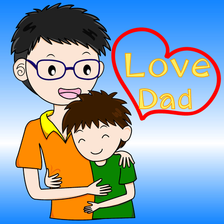 This picture show love between father and childのイラスト素材
